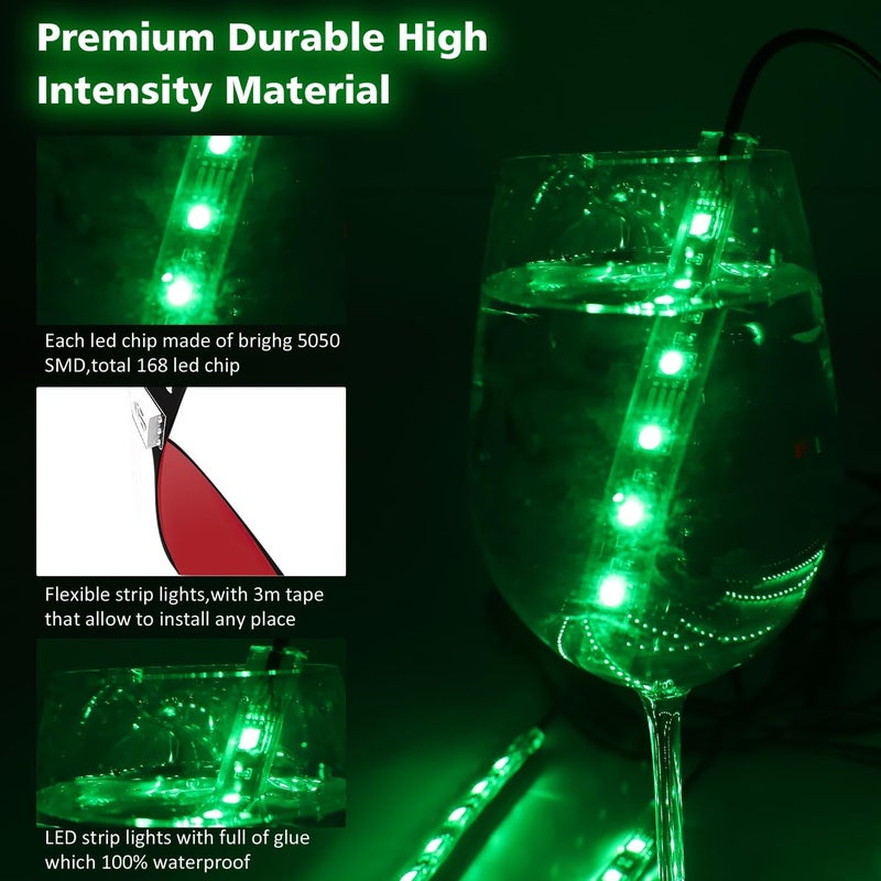 SUNPIE Motorcycle Underglow LED Light Kit 16PCS RGB LED Strip Lights with Brake&Turn Signal 12V Waterproof Bright 4 Zone Motorcycle Strips Lighting for Harley Kawasaki Suzuki Indian All Motor - Image 5